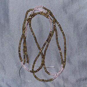 Acrylic glass seed bead . This product waist beads .